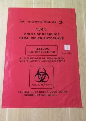 134 ℃ Autoclavable Waste Bags with indicator