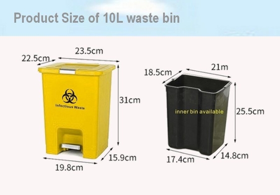 10L medical waste bin