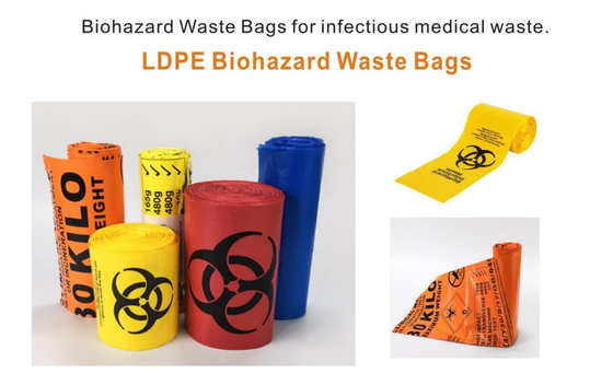 LDPE Biohazard waste bags